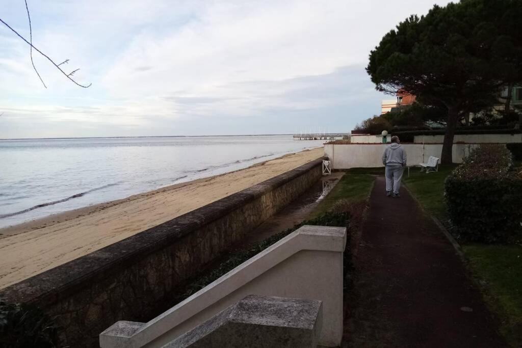 1er ligne pied dans l'eau plage option parking Arcachon Extérieur photo